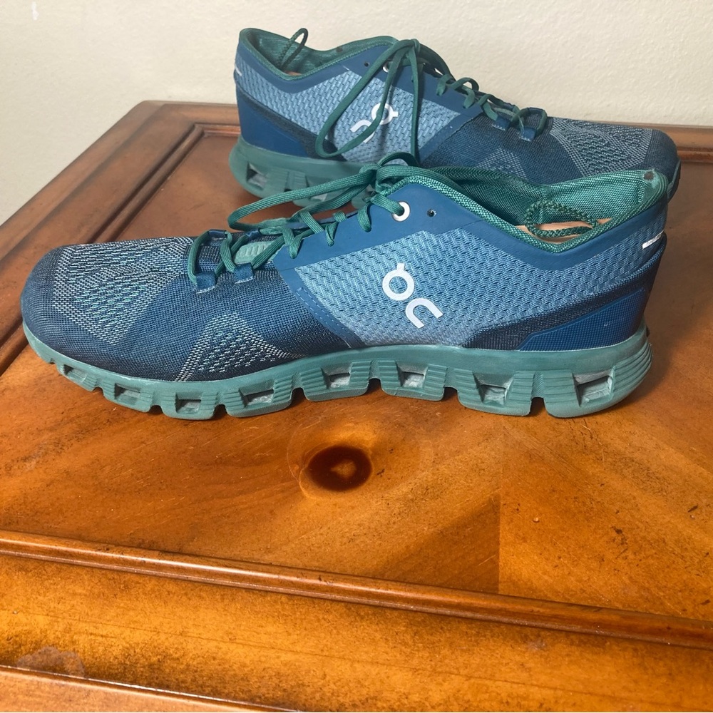ON Cloud X 2.0 Storm Tide Blue/Teal Mens 10.5 Running Sneakers